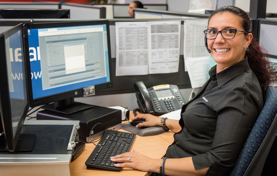 person working at desk